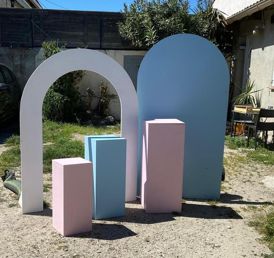 2 Backrops avec colonnes pour vos baby shower