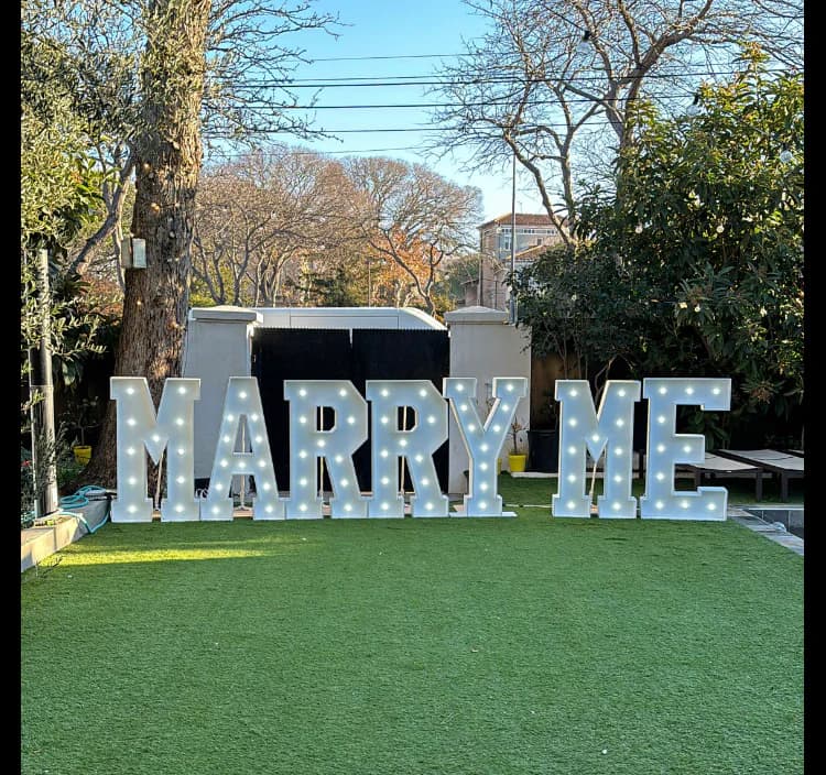 MARRY ME — décor pour une demande en mariage